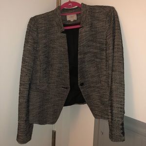 Loft black checkered blazer. Size 10.
